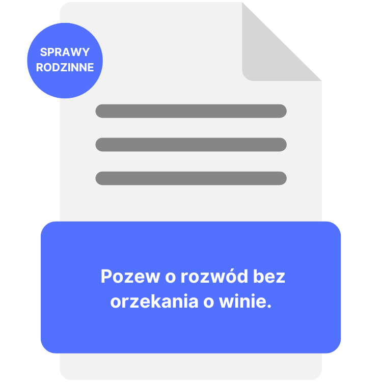 Pozew o rozwód bez orzekania o winie